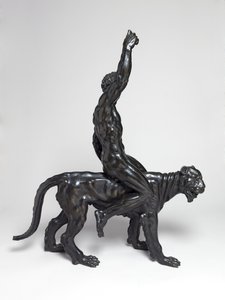 Nude bachants jezdící na panterech